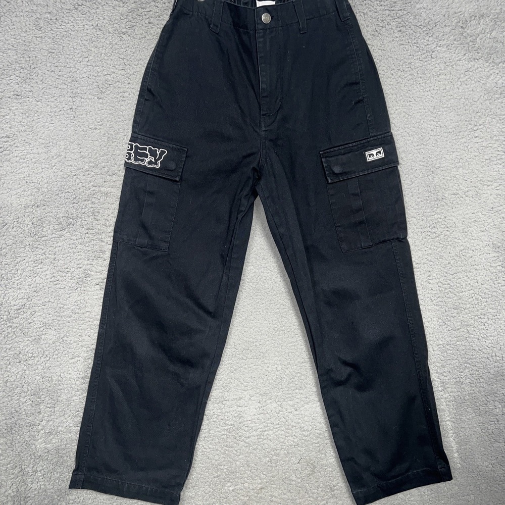 Obey Black Cargo Pants GUC